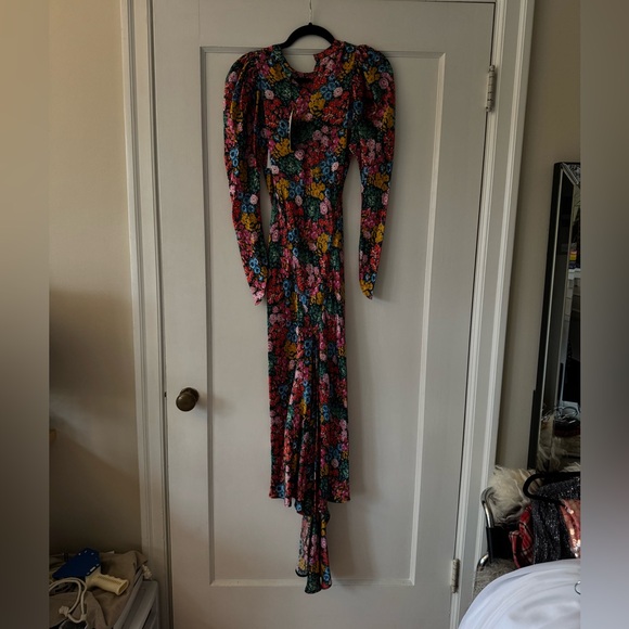 THE ATTICO Long Floral Dress sz 36 - Picture 8 of 12